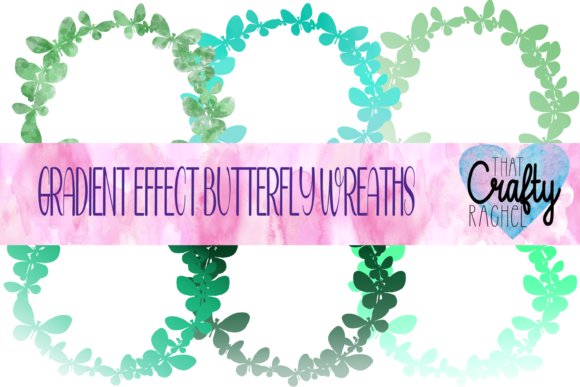 14 Green Butterfly Gradient Wreaths: A Collection of Artistic Elegance