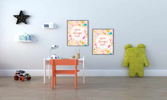3D Minimalist and Colorful Room for Kids