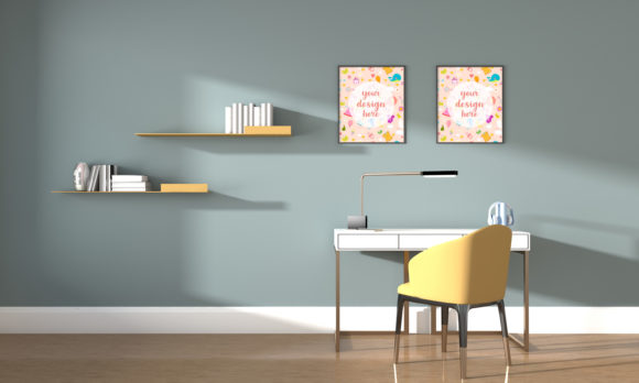 A 3D Minimalist Teenager’s Study Room for Creative and Professional Use