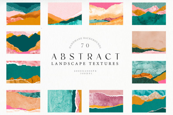 Abstract Landscape Watercolor Papers for Creative Workflows