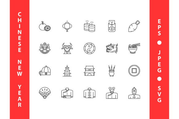 Chinese New Year Icon Set