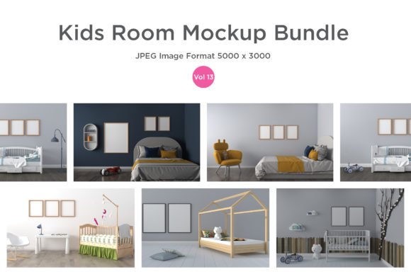 Kids Room Mockup Bundle Vol – 13: A Creative Tool for Designers and Businesses