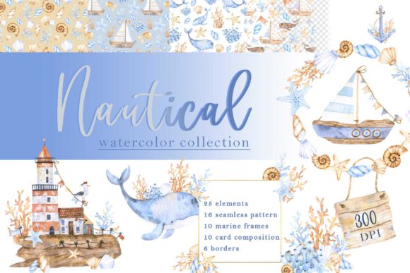 Nautical Watercolor Collection