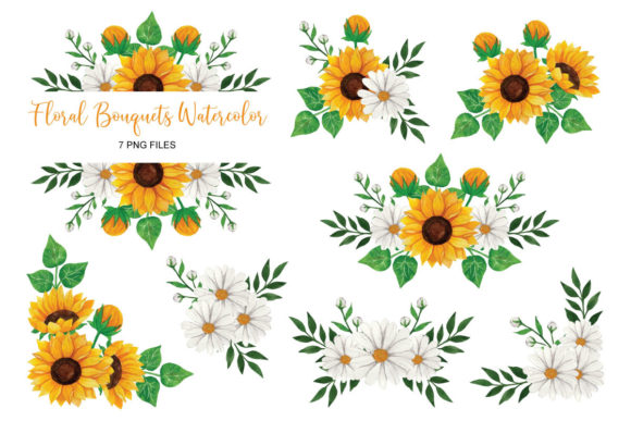 Sunflower Watercolor Clip Art Set: A Versatile Addition to Your Creative Toolkit