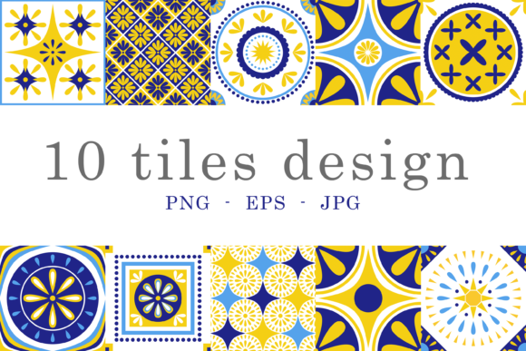 Vector Portuguese Tiles Clipart