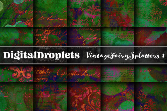Vintage Fairy Splatters 1: A Magical Addition to Your Creative Projects