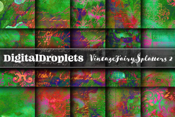 Vintage Fairy Splatters 2: A Magical Addition to Your Creative Projects